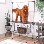 Large Pet Foldable Grooming Table with Adjustable Arm Non-Slip Tabletop Leash UK