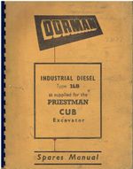 DORMAN 2LB DIESEL ENGINE (REF PRIESTMAN CUB) ORIGINAL FACTORY PARTS CATALOGUE