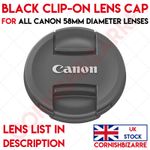 LENS CAP FITS Canon EF-S 18-55mm f/3.5-5.6 IS STM - FOR CANON 58MM FILTER - UK