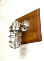 Nautical Swan Neck Wall Sconce 90° Antique Aluminum Passage Light