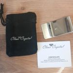 Swarovski clear Crystals elements Money Clip Presentation Bag and certificate 