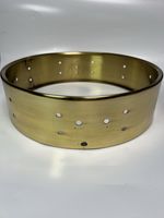 Vintage Brass Custom Piccolo Snare Drum Shell 14" x 4" - 8 Hole - Nice Patina