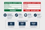 PAT Testing Sticker PAT Testing Labels PAT Test Sticker PASS FAIL option 50x25mm