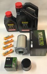 Service Kit Fits GSX1400 02-07 5L Motul 5000 Oil Spark Plugs Air & Oil Filter
