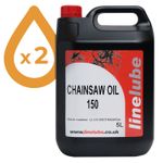 2x 5L Chainsaw Oil 5 Litres ISO 150 Linelube AGRI High Tack All Chain Saw Models