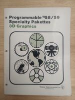 Vintage Texas Instruments TI-58 / TI-59 Specialty Pakettes 3D Graphics Manual