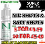 Nicotine Shots Nic Shot Salts 10ml 18mg 20mg E Liquid Ice Vape Juice 70% 100% VG