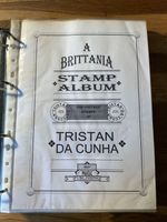 Tristan Da Cunha Britannia Stamp album 1952 on partially filled mint/ used #SV78