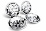 Stainless 16" Universal Front Rear Twin Wheel Trim Covers Set For Transit Truck