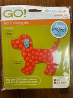 Accuquilt Go! Gingham Dog Fabric Cutting Die 55064 Quilting