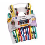 10 Piece Master Lock Bungee Strap Cord Set Steel Hooks Assorted Size Tie Down