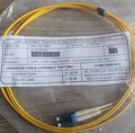  LC UPC to LC UPC  duplex p-cord 2mtr yellow 9/125 2mm LSZH  optical cable