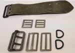Webbing Belt Double Prong Buckle Slider & Buckles D Rings Vintage issue