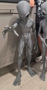 Life size Grey Alien 3FT Tall Alien Figure model decoration man cave Halloween 