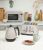 Haden Cotswold Putty Bundle, 1.7L Kettle, 4 Slice Toaster & 800W Microwave