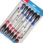 Hilka Screwdriver Set. Pozi & Slotted Screwdrivers 12pc 6 Slotted 6 Cross Head