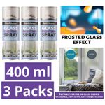 3X Glass Frosting Paint Spray Window Privacy Security Kitchen Bath 400ml