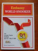 (NO WRITING ON) 1996 WORLD SNOOKER CHAMPIONSHIP  PROGRAMME "STEPHEN HENDRY" WON 