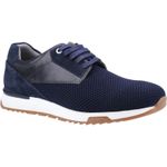 Hush Puppies Simon Navy Leather, Suede and Mesh Male Lace Mens Shoes