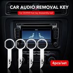 4PCS Car Radio Stereo Removal CD Release Tool Pin Keys Set For VW Audi Ford UK
