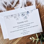 Wedding Eucalyptus Thank you Cards Personalised Postcard FREE envelopes