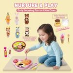 Food Kitchen Feeding Toys for Dolls Pretend Play Early Education Role Play