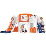 AIYAPLAY 7 in 1 Toddler Slide Set, Frog Theme Playset with Basketball Hoop