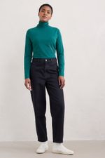 Seasalt Women's Regular Towan Barrel Leg Jeans Inkwell Overdye High Twist