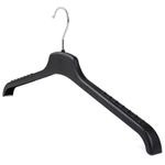 The Hanger Store™ Extra Wide 46cm Black Plastic Non Slip Coat Clothes Hangers