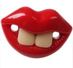 FUNNY LIPS DUMMY - TWO TEETH Funny Baby Babies Gift Shower Pacifier Toddler (3)