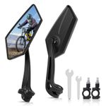 2x Bicycle Bike Cycle Handlebar Rear View Mirrors Rearview Rectangle Back Mirror