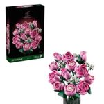 NEW Botanicals Pretty Pink Roses Bouquet Floral Decor 10374 Bricks Display Gifts