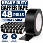 48 Heavy Duty Gaffer Cloth Duct Tape – 50mm x 50m Rolls
