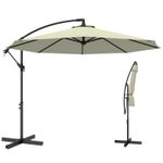 Outsunny 3(m) Banana Parasol Cantilever Umbrella Garden