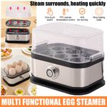 Egg Cooker Electric 6 Eggs Capacity Soft Hard Egg Boiler Bowl Cooker Poacher NEW