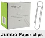 Pack of 1 to 100  Large Jumbo Giant Big Paper Clips Wavy Length 75mm Paperclips