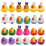 Fltengle 24pcs Easter Rubber Ducks Basket Stuffers Assorted Gifts... 