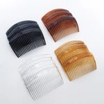 HAIR COMBS HAIR SLIDES 12 PACK OF BLACK CLEAR TORT HAIR COMB PLASTIC