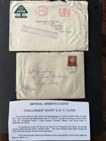 GB KGVI 2x Crash Covers CHALLENGER Flying Boat Plane Lumbo South Africa Imperial