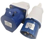 32 amp plug and wall mount socket 3 pin IP44 rated, caravan camping parks etc