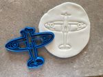 Spitfire top view cookie cutter, WW2 biscuit decorating ideas cake fighter plane