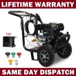 Heavy Duty 3500PSI Petrol Pressure Washer 240BAR 5 Nozzles Jet Washer High Power