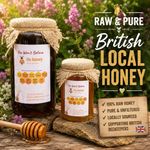 Unpasteurized FRESH Local British Raw Honey Wild Flower Direct from the BEE Farm