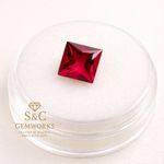 Red Ruby #8 Princess Cut Corundum Loose Gemstones – 8mm x 8mm
