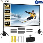 120" Projector Screen Stand Tripod Portable Home Outdoor Portable Movie 16:9 HD
