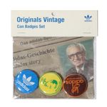 Adidas Badge Set Vintage Retro Pin Badges 3-Pack Rare Collectible