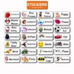 Personalised Custom Stick On Tags Name Labels Stickers School Nursery 45pcs 