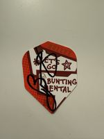 Hand Signed Stephen Bunting “Let’s Go Bunting Mental” Darts Flight With COA