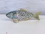 Vintage Folk Art Carved Fish / Wooden / Hand Painted Figure Sculpture
