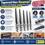 High-precision tapered reamer for accurate hole shaping This Tapered Hex Reamer 